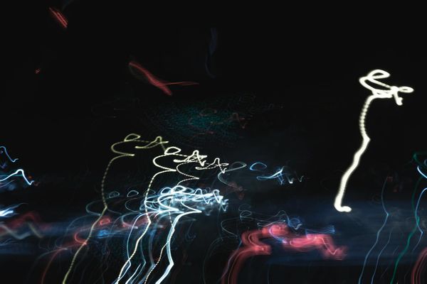 Neon pulse waves representing life energy